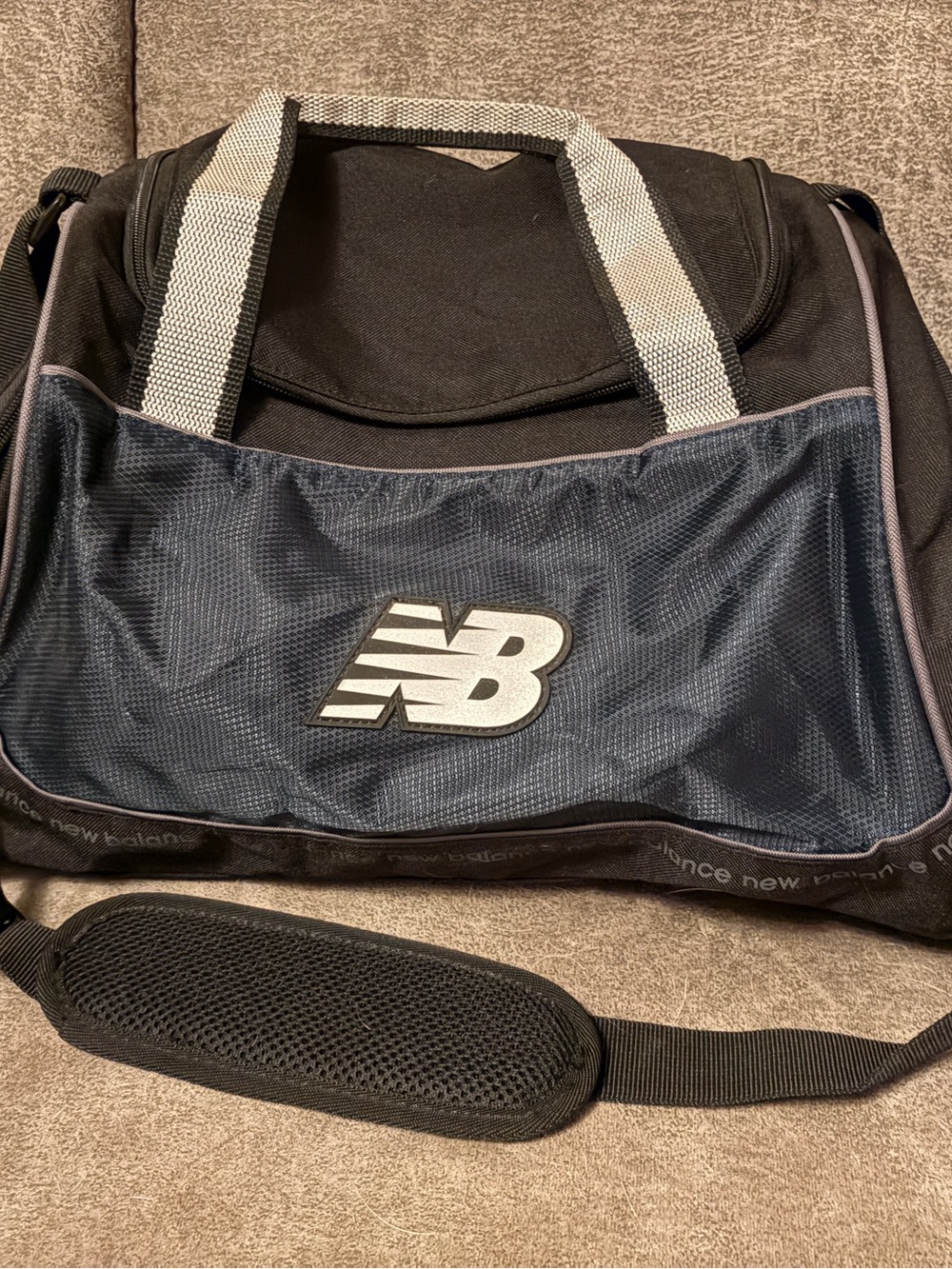 New Balance Black and Navy Gym Bag
